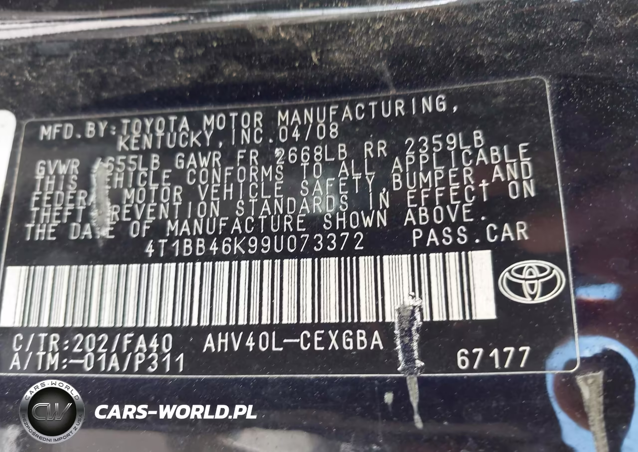 2009 Toyota Camry Hybrid VIN:4T1BB46K99U073372 - 9