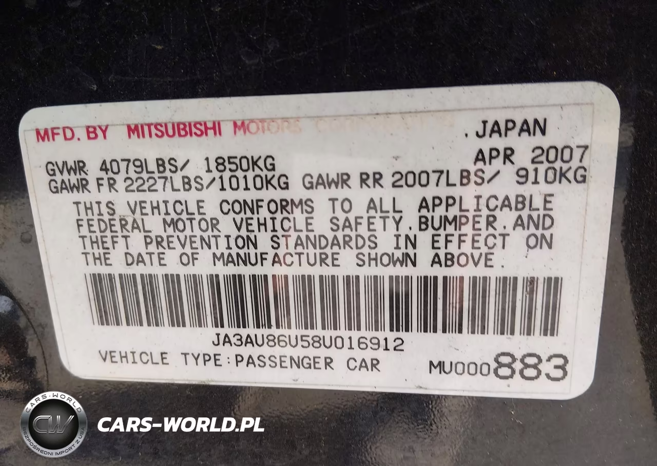 2008 Mitsubishi Lancer Gts VIN:JA3AU86U58U016912 - 9