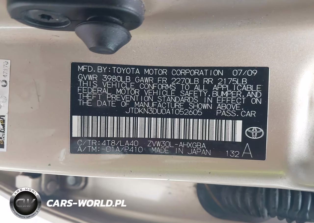 2010 Toyota Prius Iv VIN:JTDKN3DU0A1052605 - 9