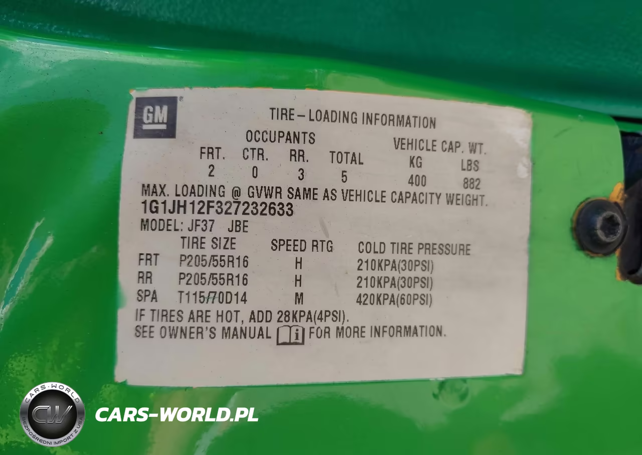 2002 Chevrolet Cavalier Z24 VIN:1G1JH12F327232633 - 9