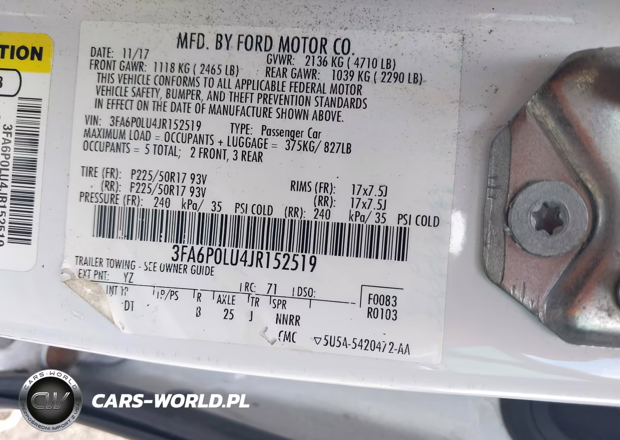 2018 Ford Fusion Hybrid Se VIN:3FA6P0LU4JR152519 - 9