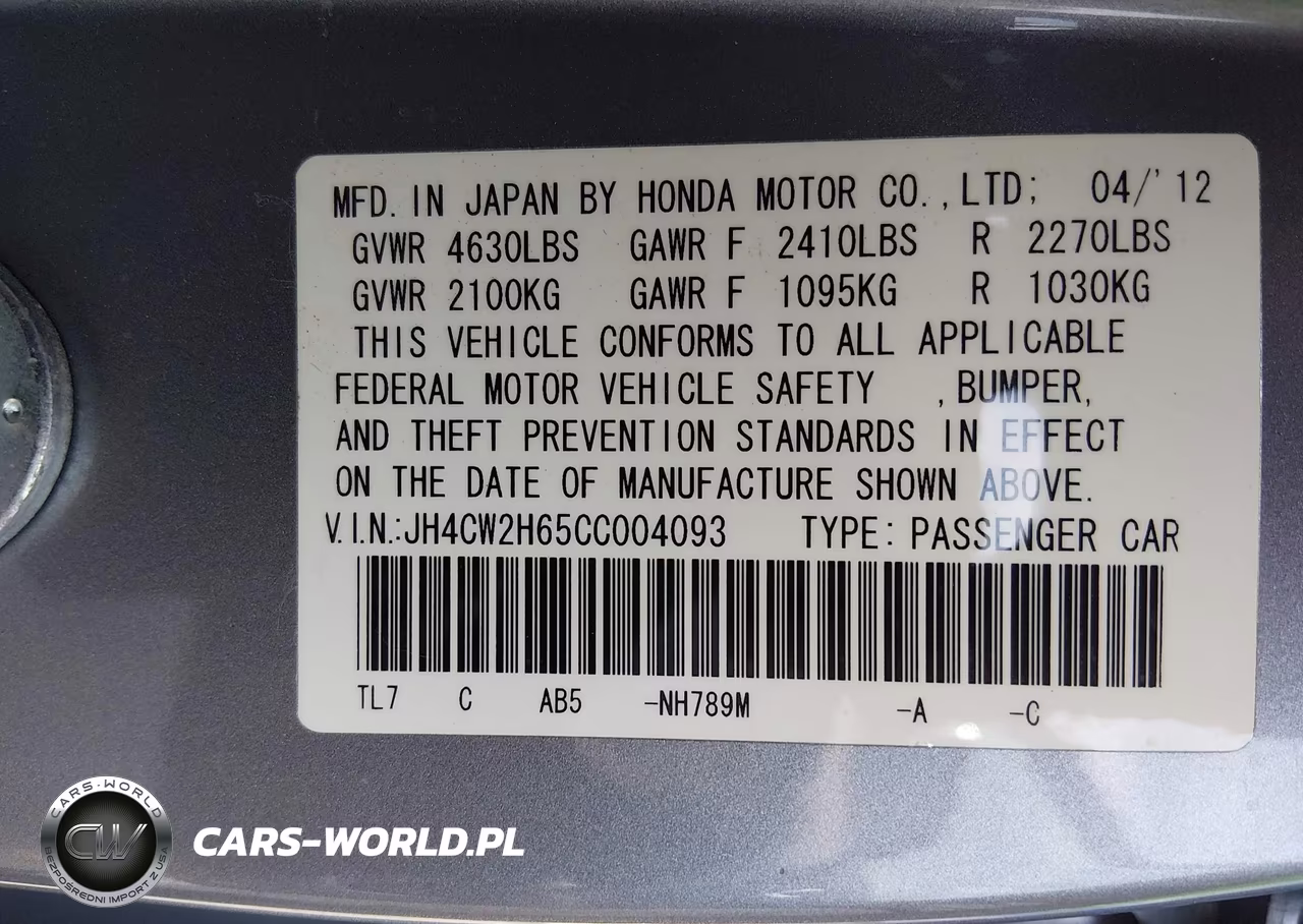 2012 Acura Tsx 2.4 VIN:JH4CW2H65CC004093 - 9