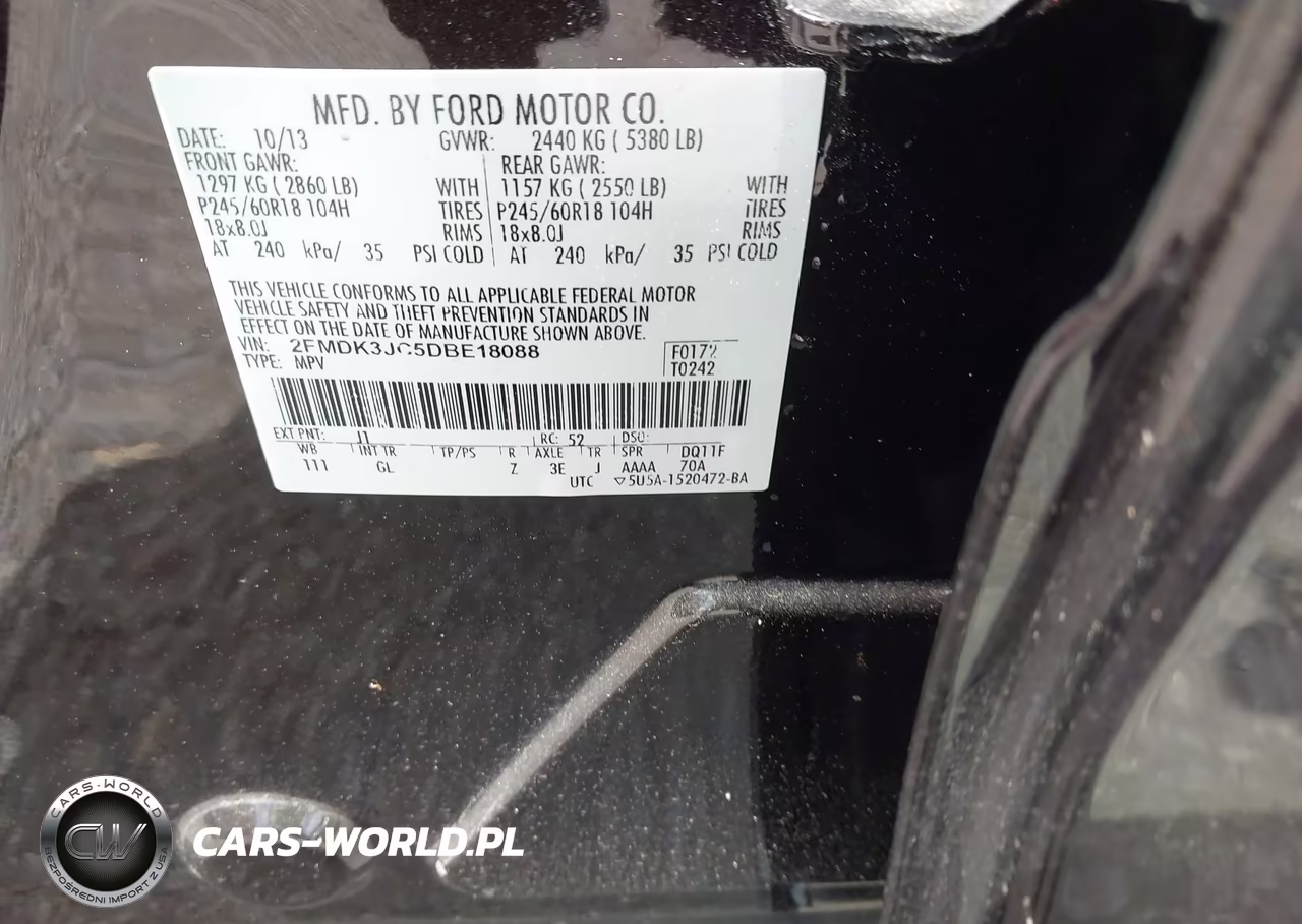 2013 Ford Edge Sel VIN:2FMDK3JC5DBE18088 - 9