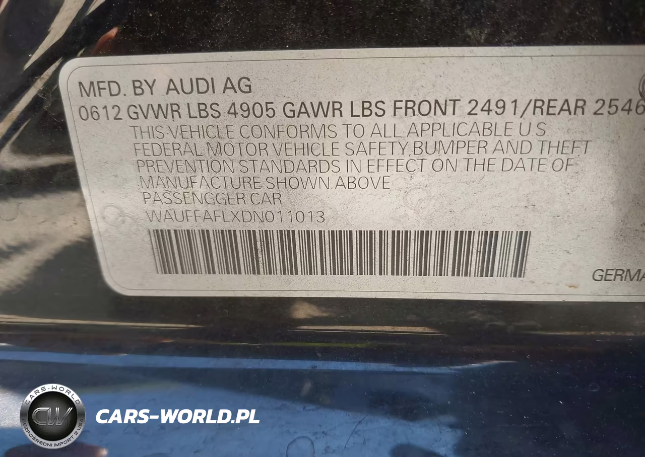 2013 Audi A4 Premium Plus VIN:WAUFFAFLXDN011013 - 9
