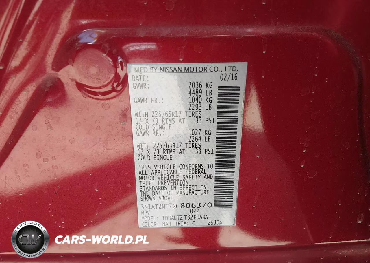 2016 Nissan Rogue Sv VIN:5N1AT2MT7GC806370 - 9