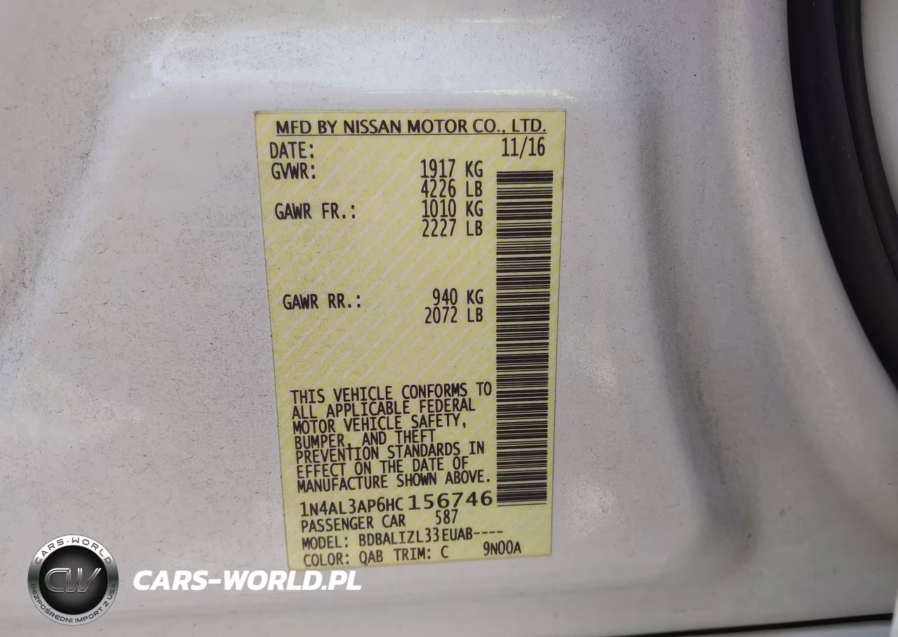 2017 Nissan Altima 2.5 Sv VIN:1N4AL3AP6HC156746 - 9