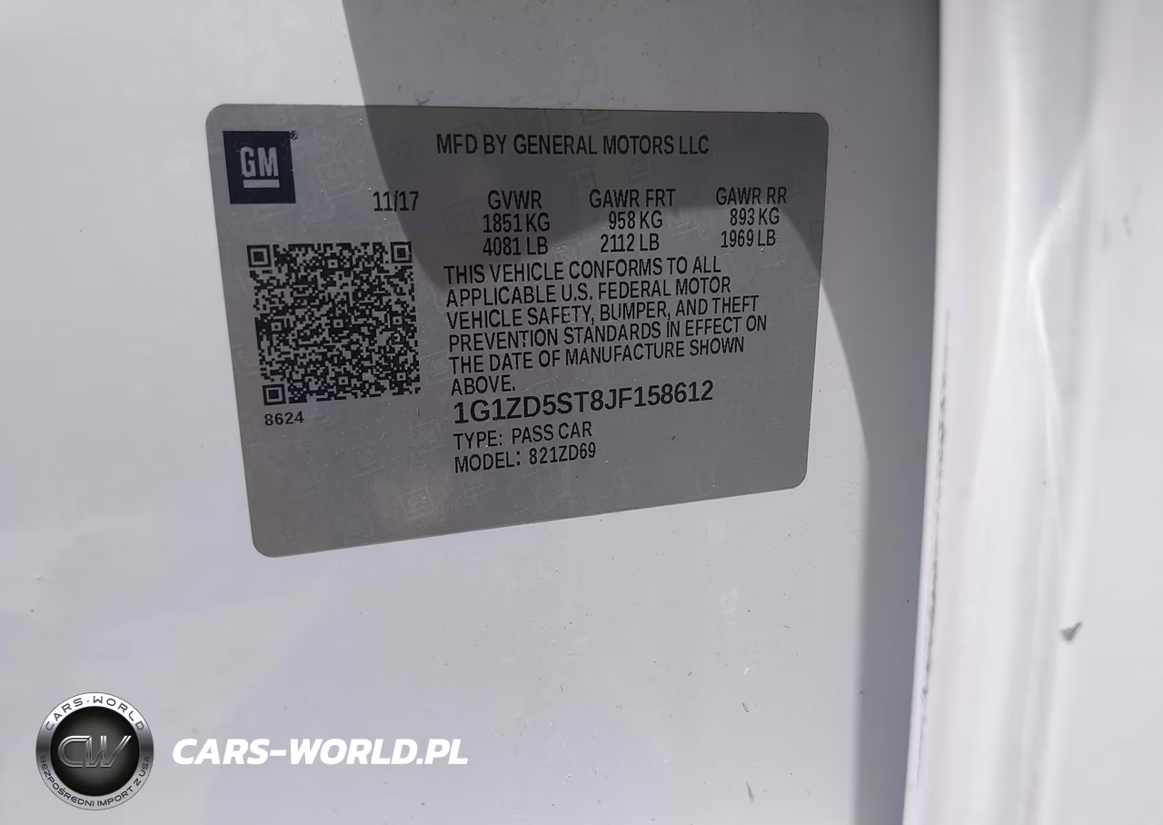 2018 Chevrolet Malibu Lt VIN:1G1ZD5ST8JF158612 - 9