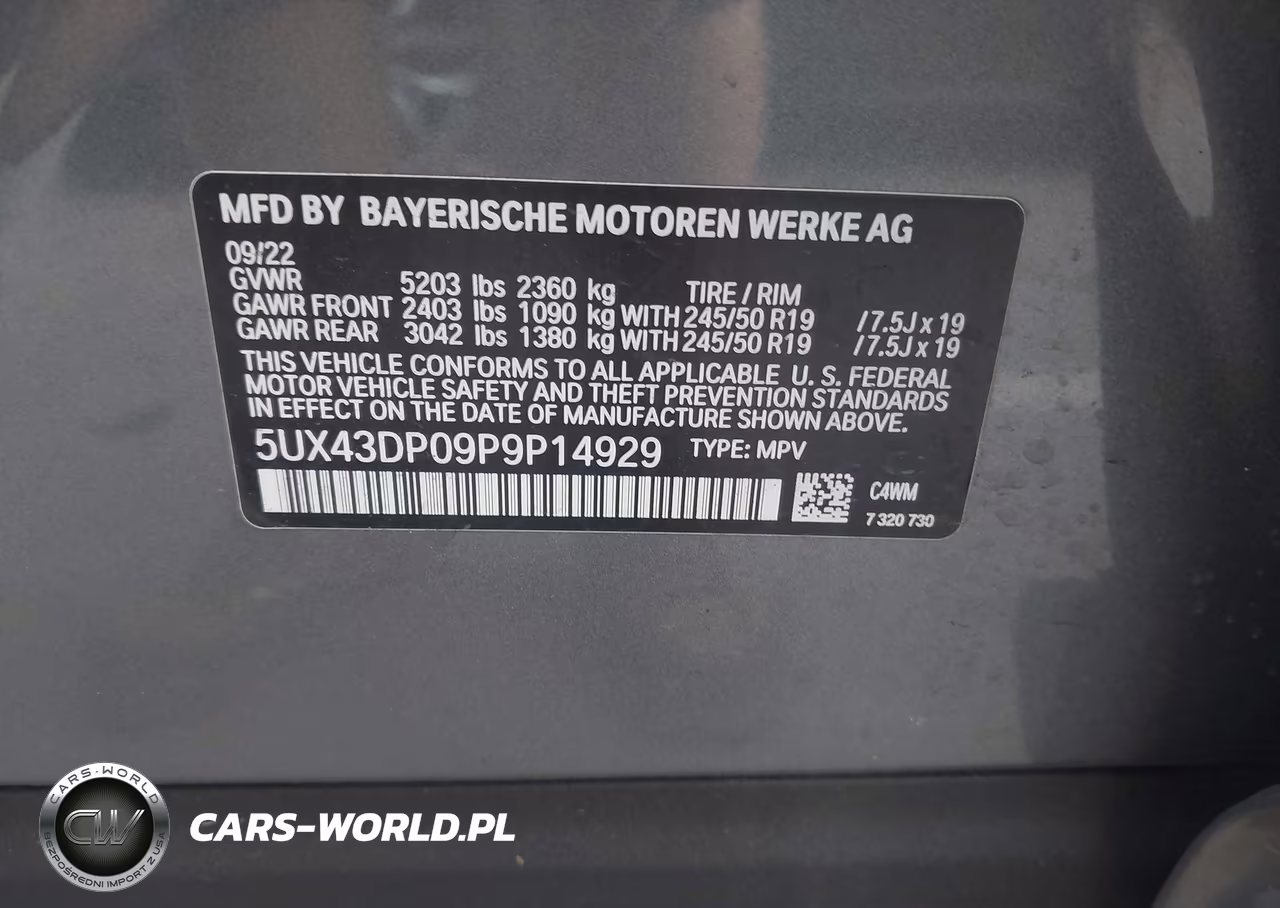 2023 BMW X3 Sdrive30I VIN:5UX43DP09P9P14929 - 9