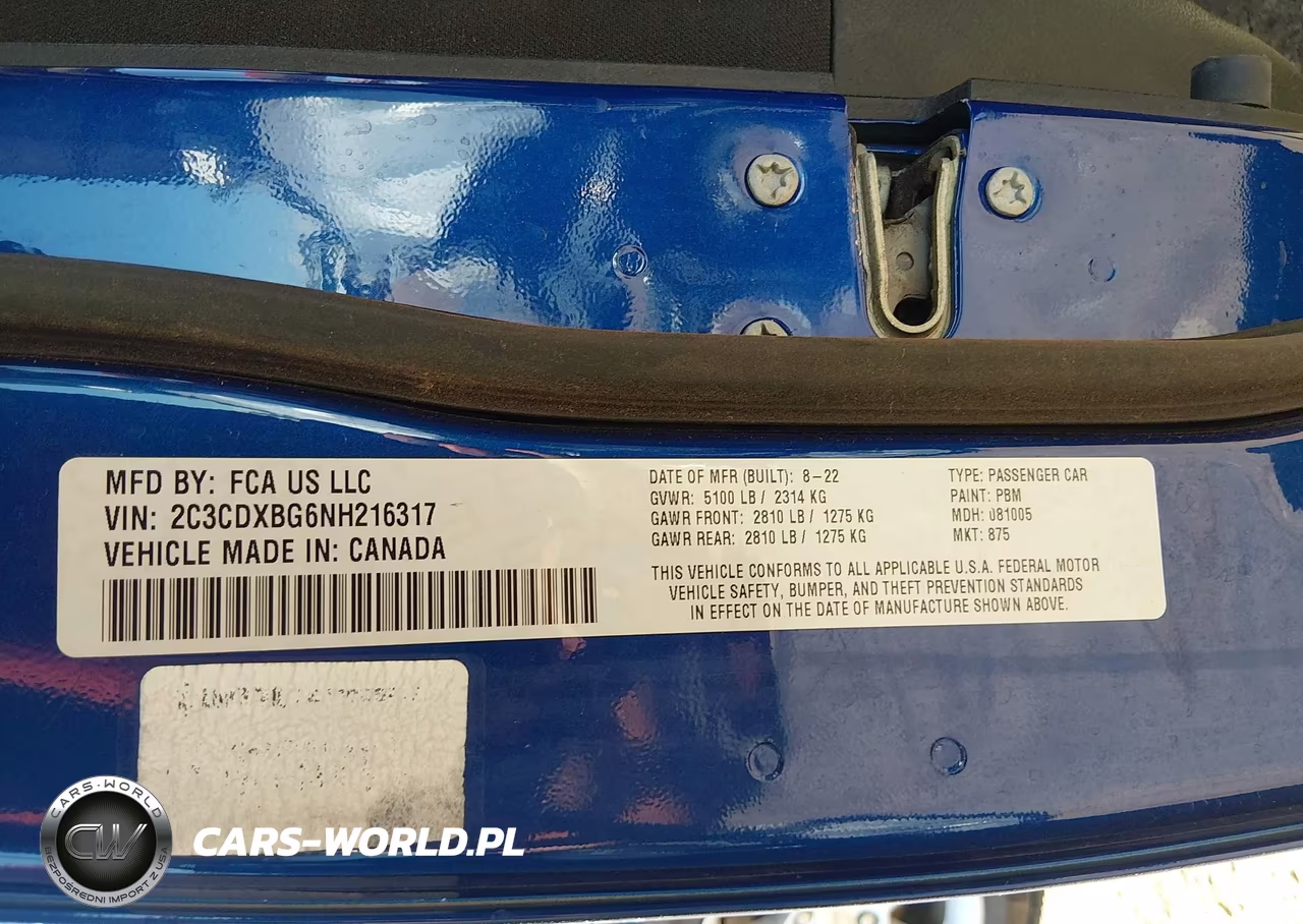 2022 Dodge Charger Sxt Rwd VIN:2C3CDXBG6NH216317 - 9