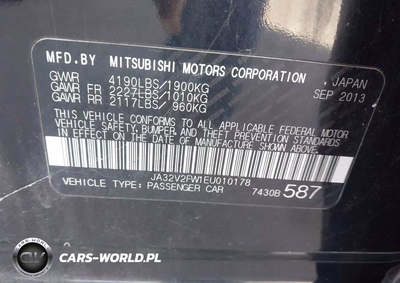 2014 Mitsubishi Lancer Se VIN:JA32V2FW1EU010178 - 9