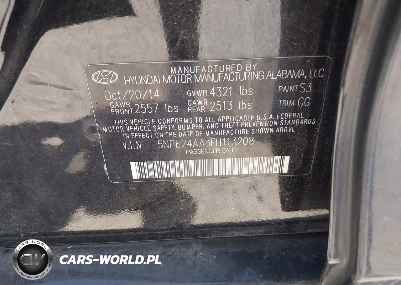 2015 Hyundai Sonata Eco VIN:5NPE24AA3FH113208 - 9