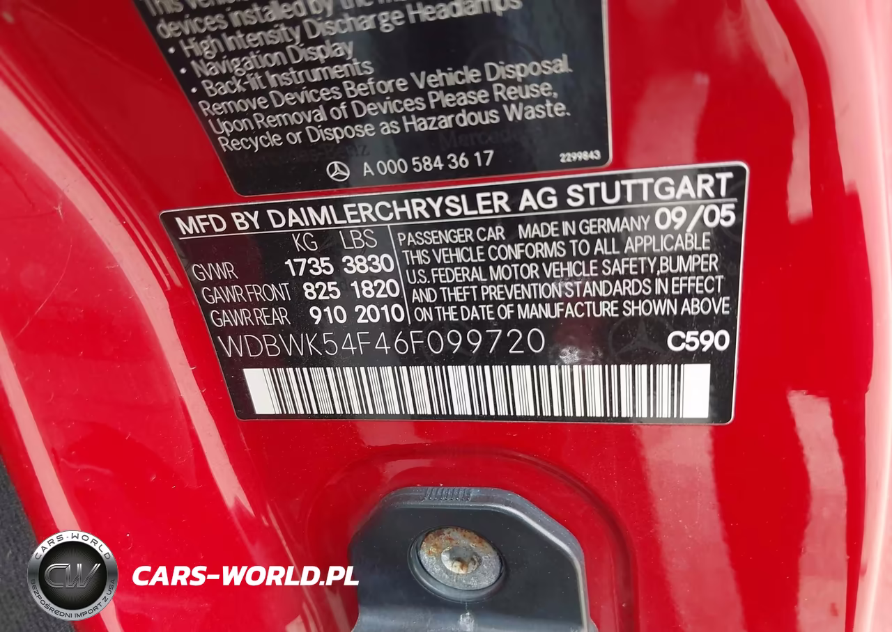 2006 Mercedes-Benz Slk 280 VIN:WDBWK54F46F099720 - 9