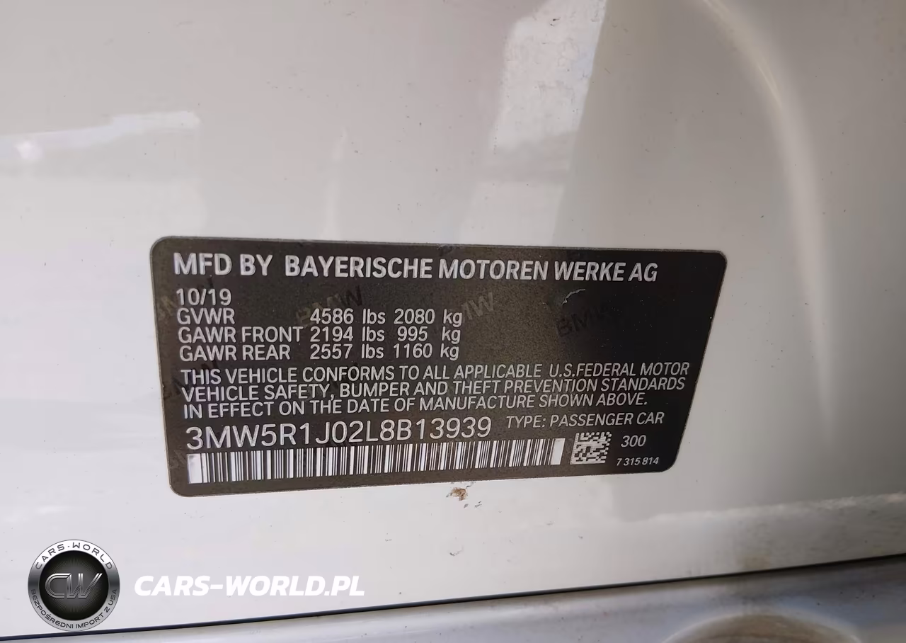 2020 BMW 330I VIN:3MW5R1J02L8B13939 - 9