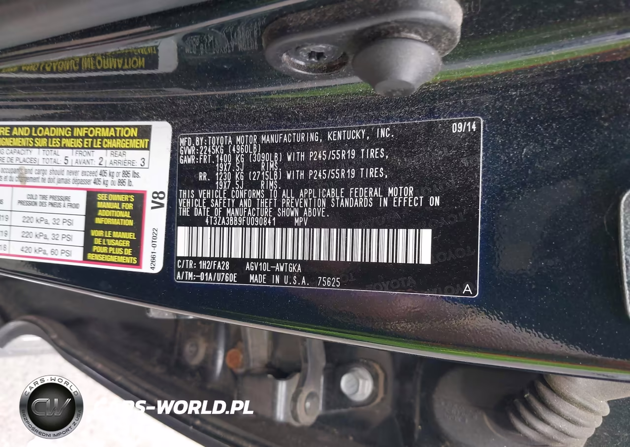 2015 Toyota Venza Le VIN:4T3ZA3BB9FU090841 - 9