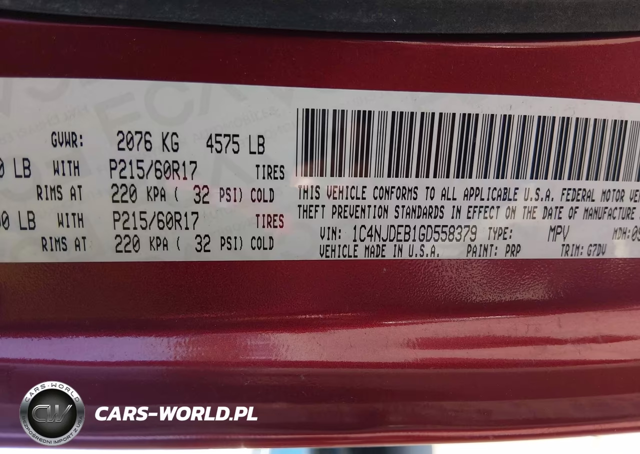 2016 Jeep Compass Latitude VIN:1C4NJDEB1GD558379 - 9