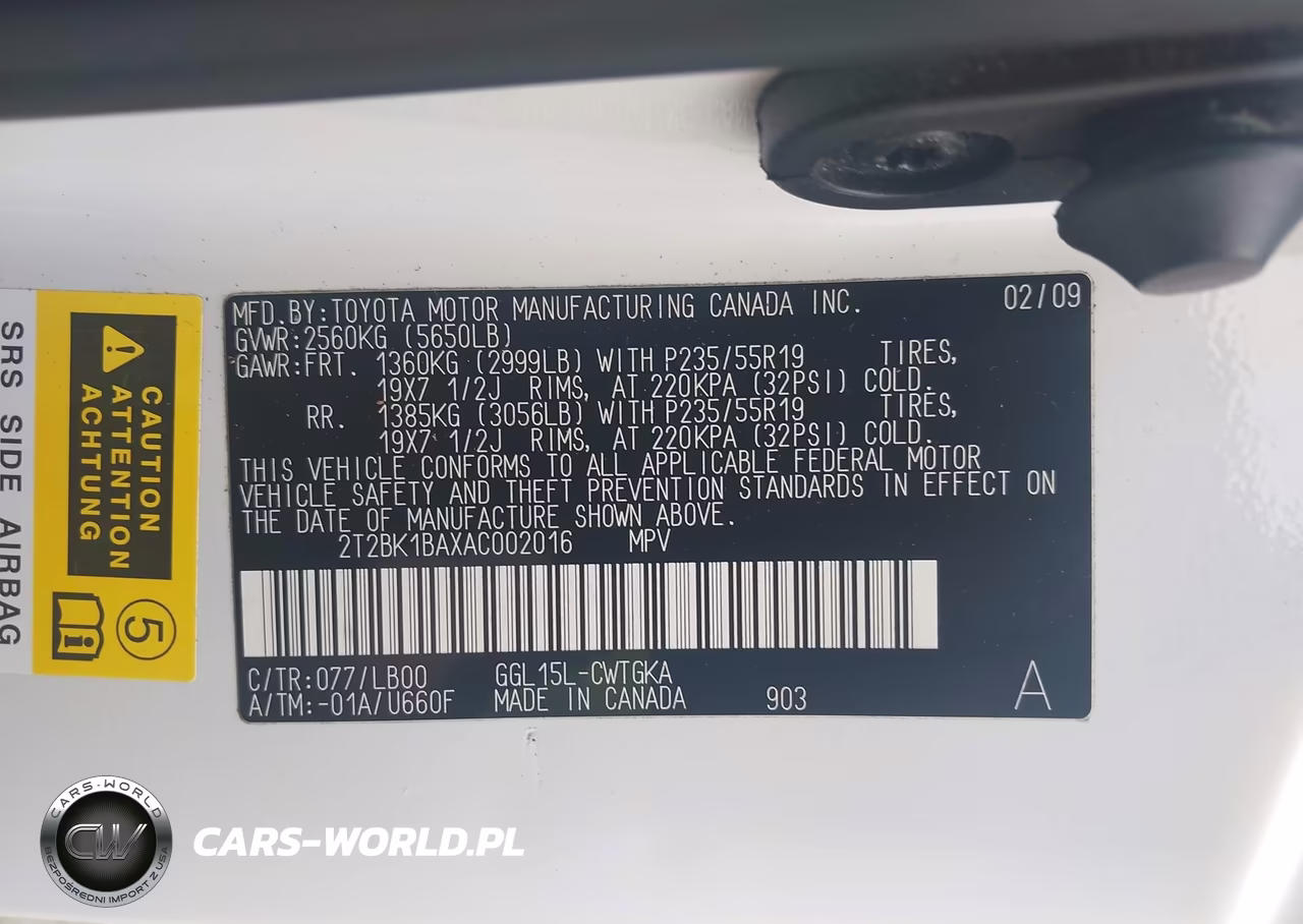 2010 Lexus Rx 350 VIN:2T2BK1BAXAC002016 - 9
