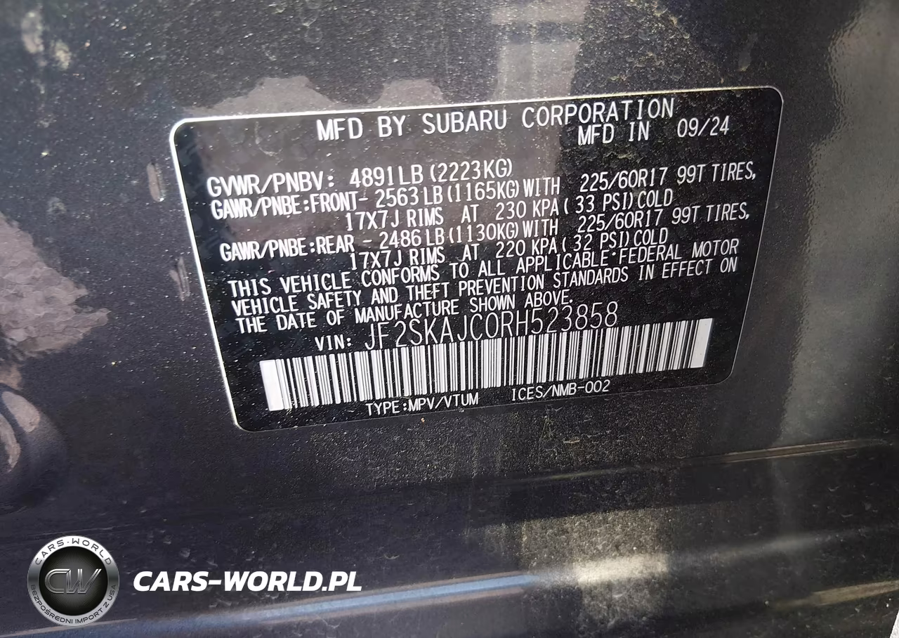 2024 Subaru Forester Wilderness VIN:JF2SKAJC0RH523858 - 9
