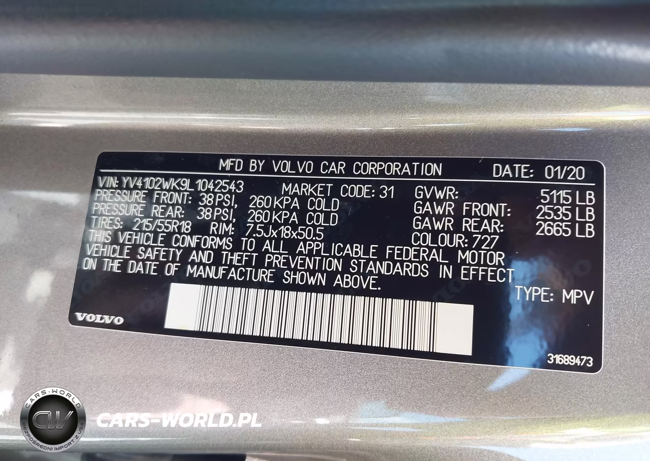2020 Volvo V60 Cross Country T5 VIN:YV4102WK9L1042543 - 9