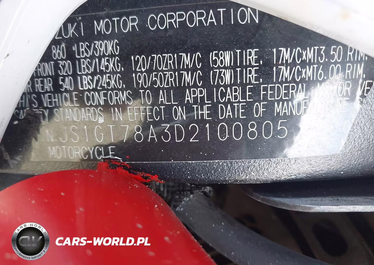 2013 Suzuki Gsx-R1000 VIN:JS1GT78A3D2100805 - 10