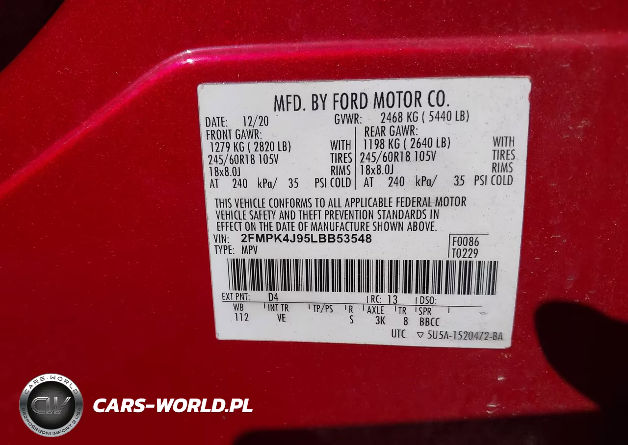 2020 Ford Edge Sel VIN:2FMPK4J95LBB53548 - 9