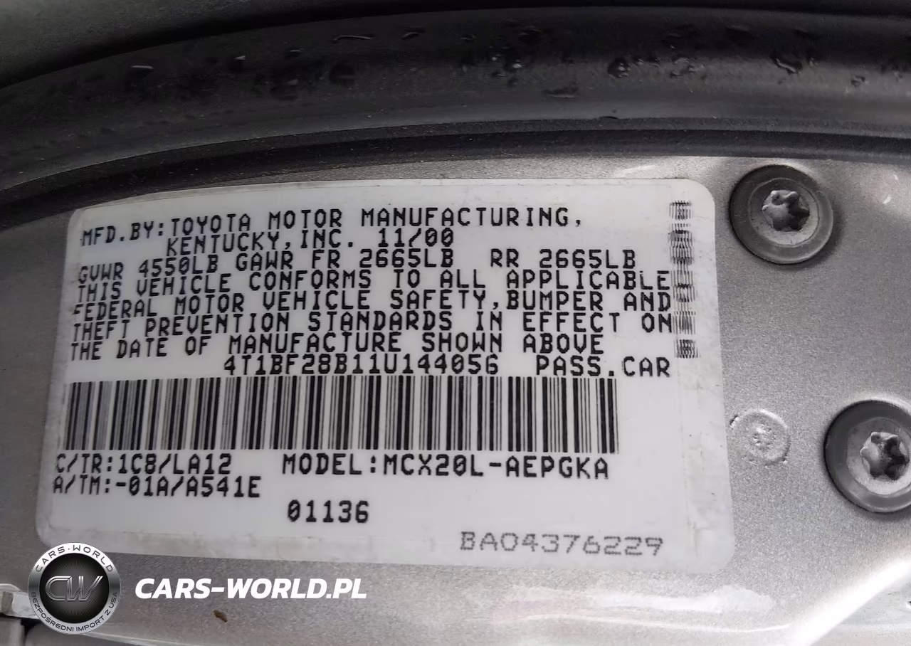 2001 Toyota Avalon Xls VIN:4T1BF28B11U144056 - 9