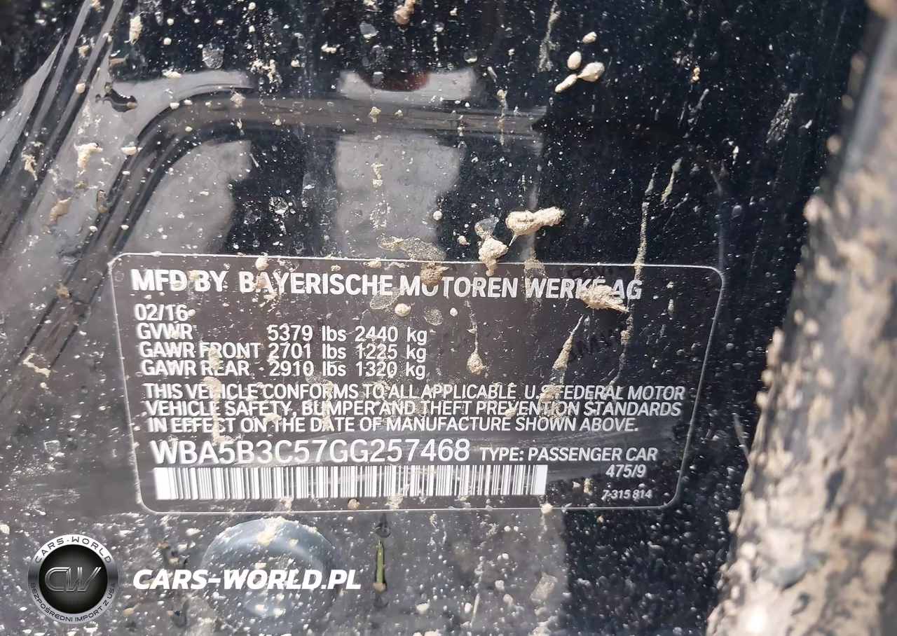 2016 BMW 535I xDrive VIN:WBA5B3C57GG257468 - 9