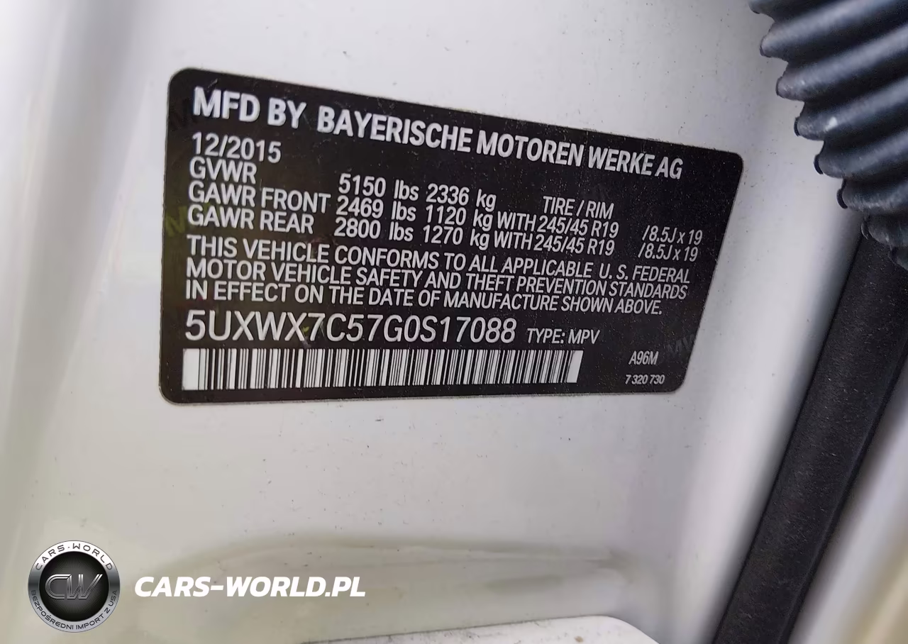 2016 BMW X3 xDrive35I VIN:5UXWX7C57G0S17088 - 9