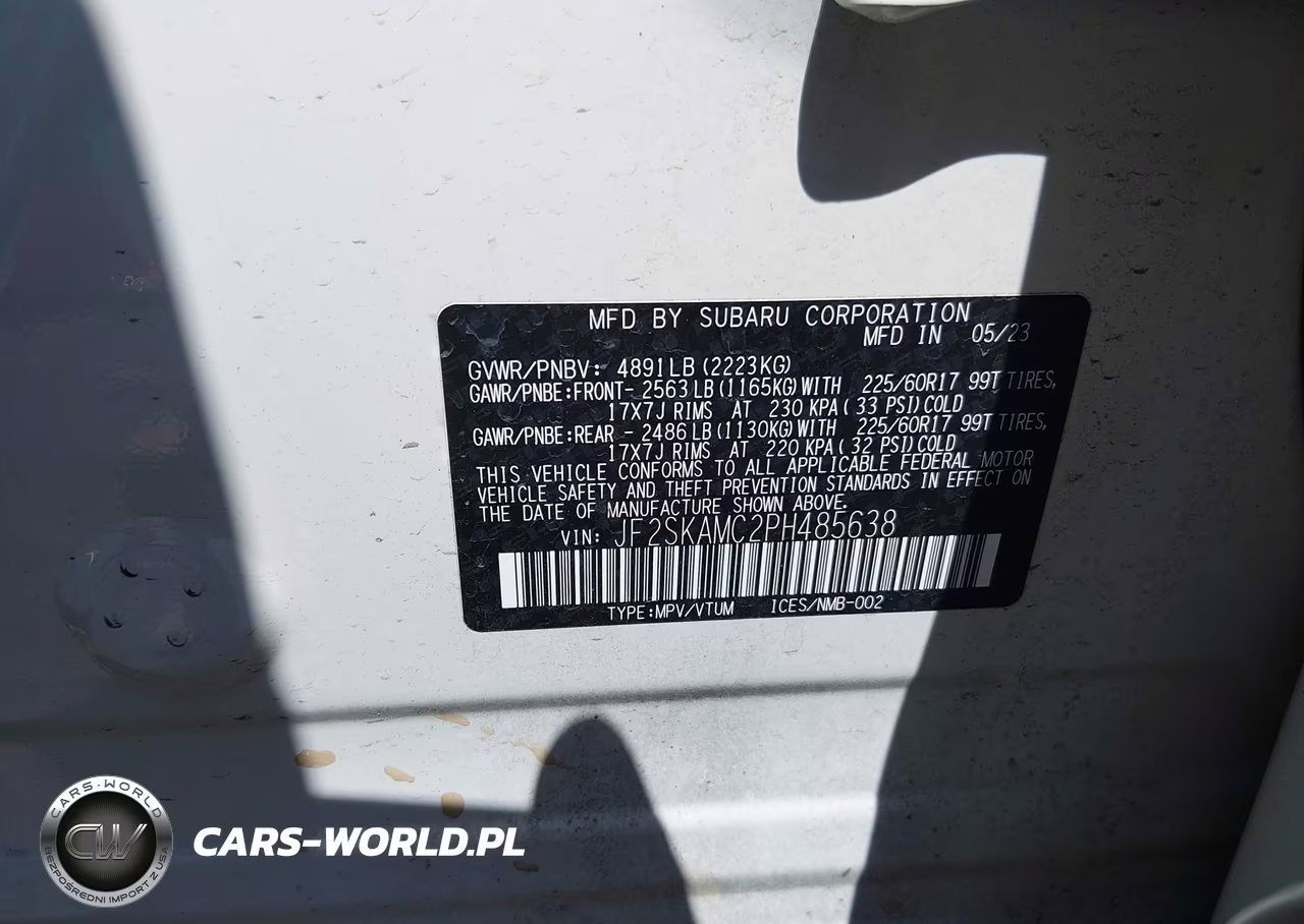 2023 Subaru Forester Wilderness VIN:JF2SKAMC2PH485638 - 9