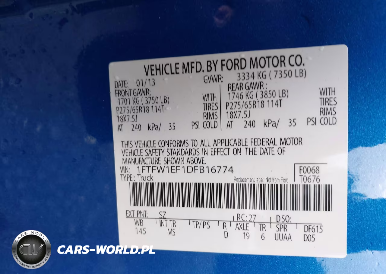 2013 Ford F-150 Xlt VIN:1FTFW1EF1DFB16774 - 9
