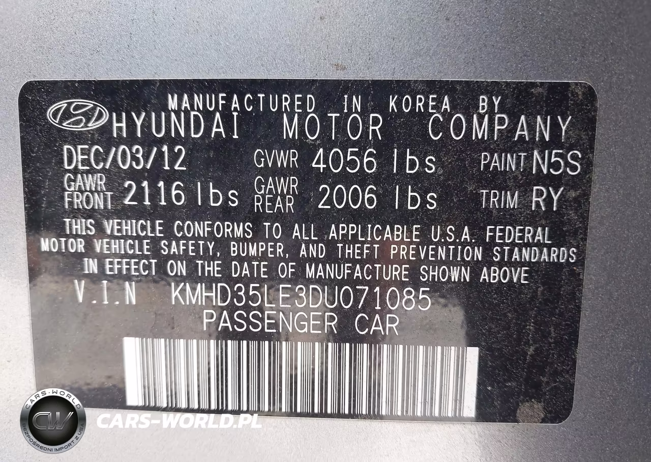2013 Hyundai Elantra Gt VIN:KMHD35LE3DU071085 - 9