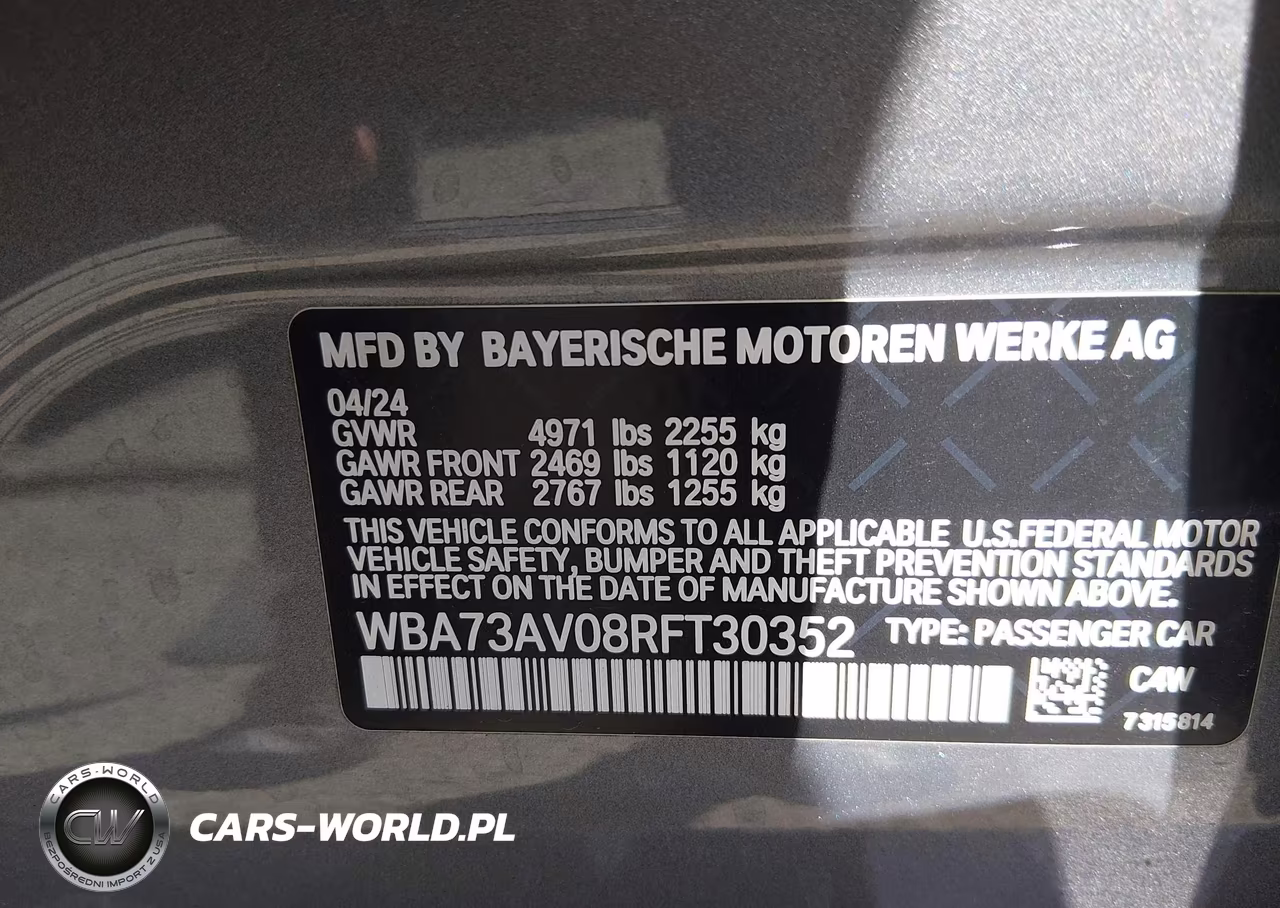 2024 BMW 430I Gran Coupe xDrive VIN:WBA73AV08RFT30352 - 9