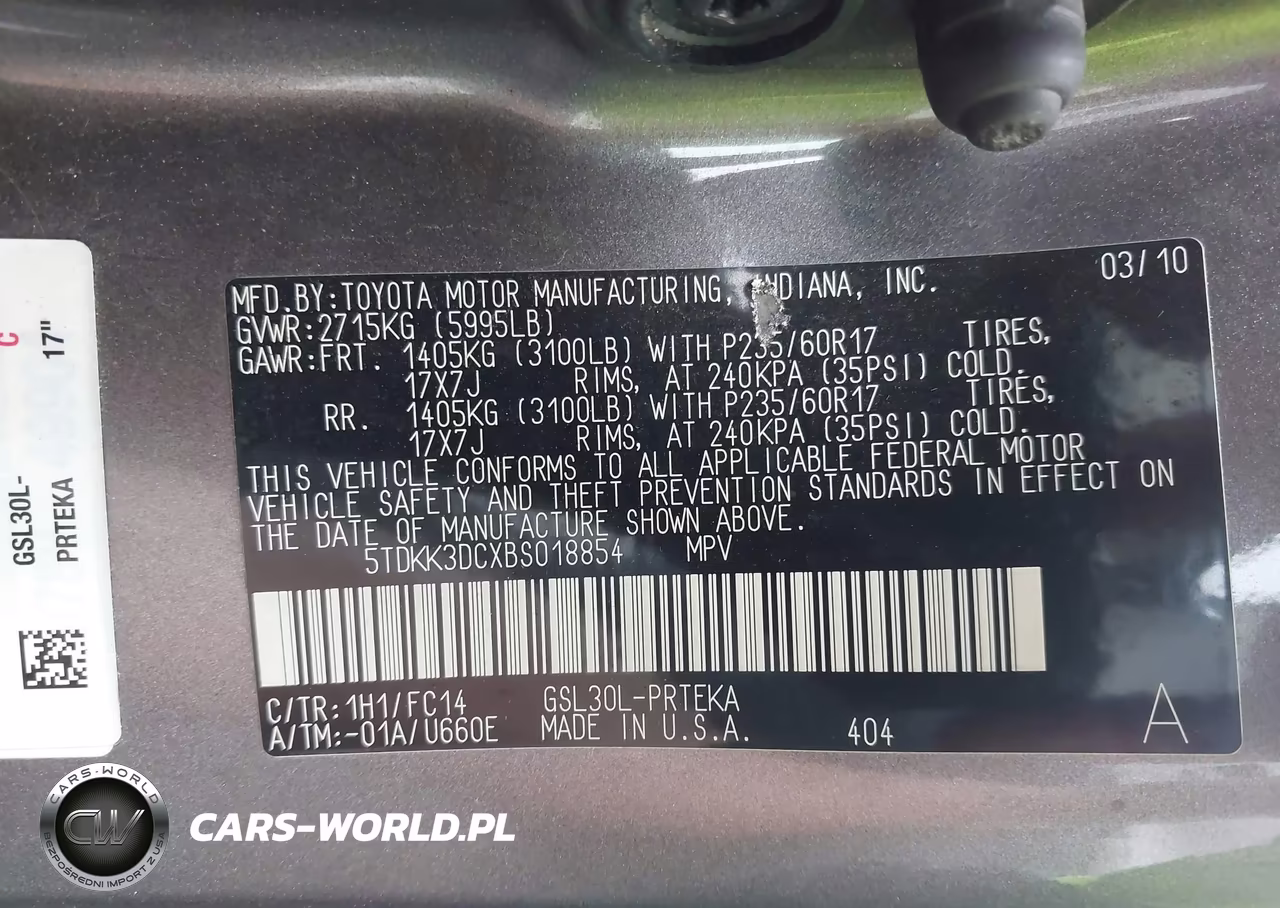 2011 Toyota Sienna Le V6 VIN:5TDKK3DCXBS018854 - 9