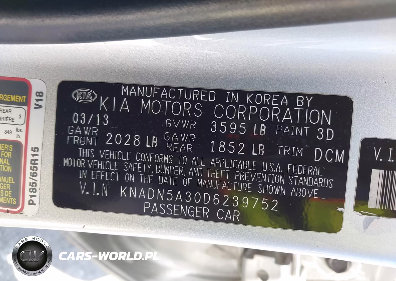 2013 Kia Rio Ex VIN:KNADN5A30D6239752 - 9