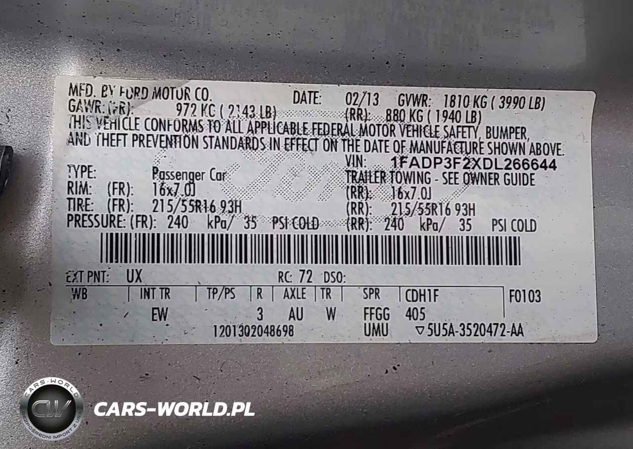 2013 Ford Focus Se VIN:1FADP3F2XDL266644 - 9