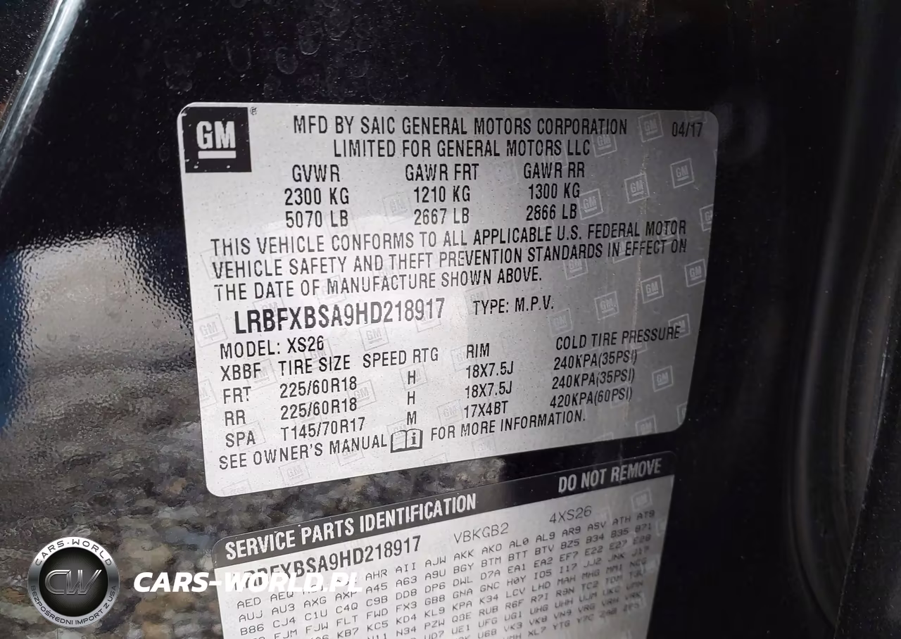 2017 Buick Envision Essence VIN:LRBFXBSA9HD218917 - 9
