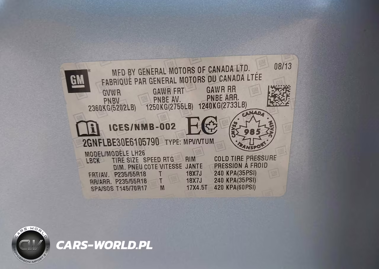 2014 Chevrolet Equinox Lt VIN:2GNFLBE30E6105790 - 9