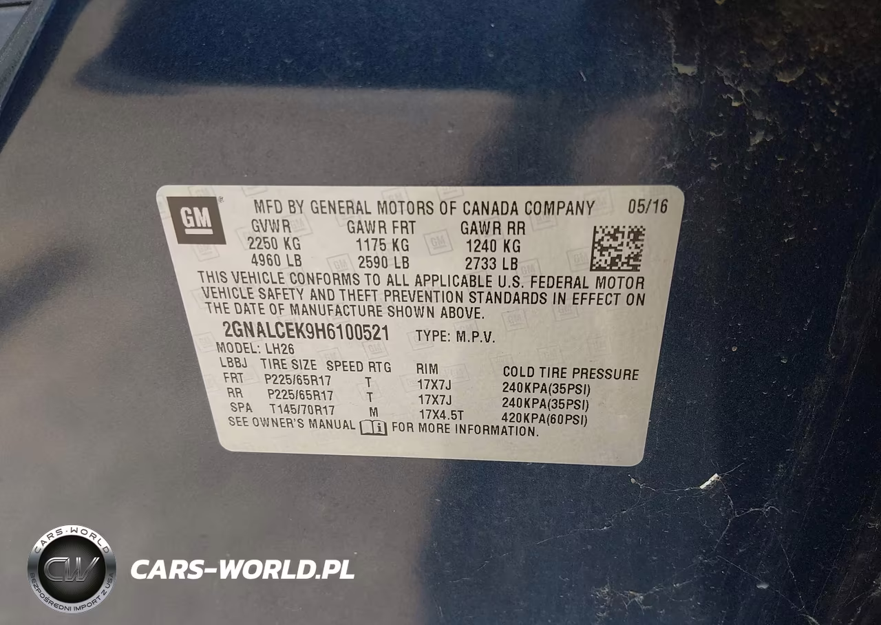 2017 Chevrolet Equinox Lt VIN:2GNALCEK9H6100521 - 9
