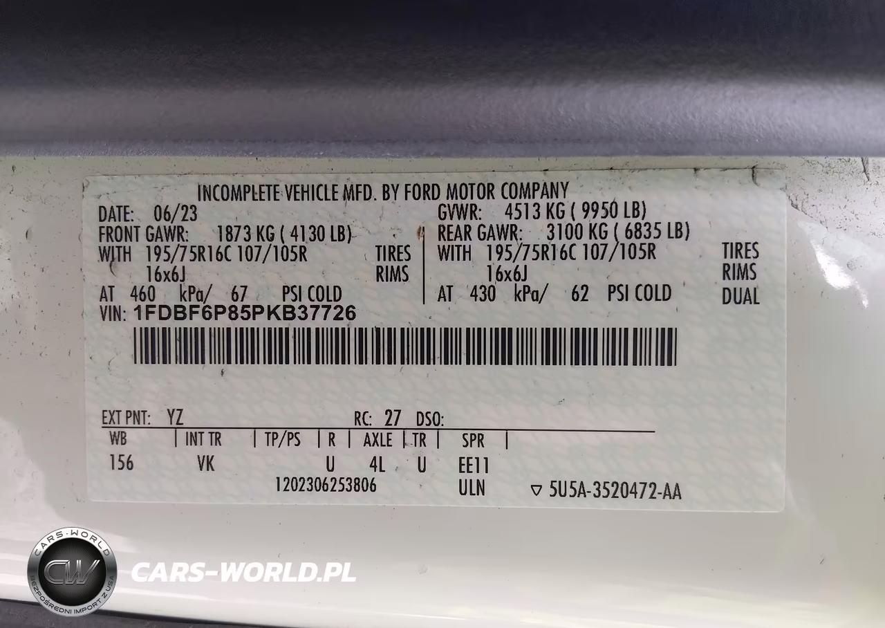 2023 Ford Transit-350 Cutaway VIN:1FDBF6P85PKB37726 - 8