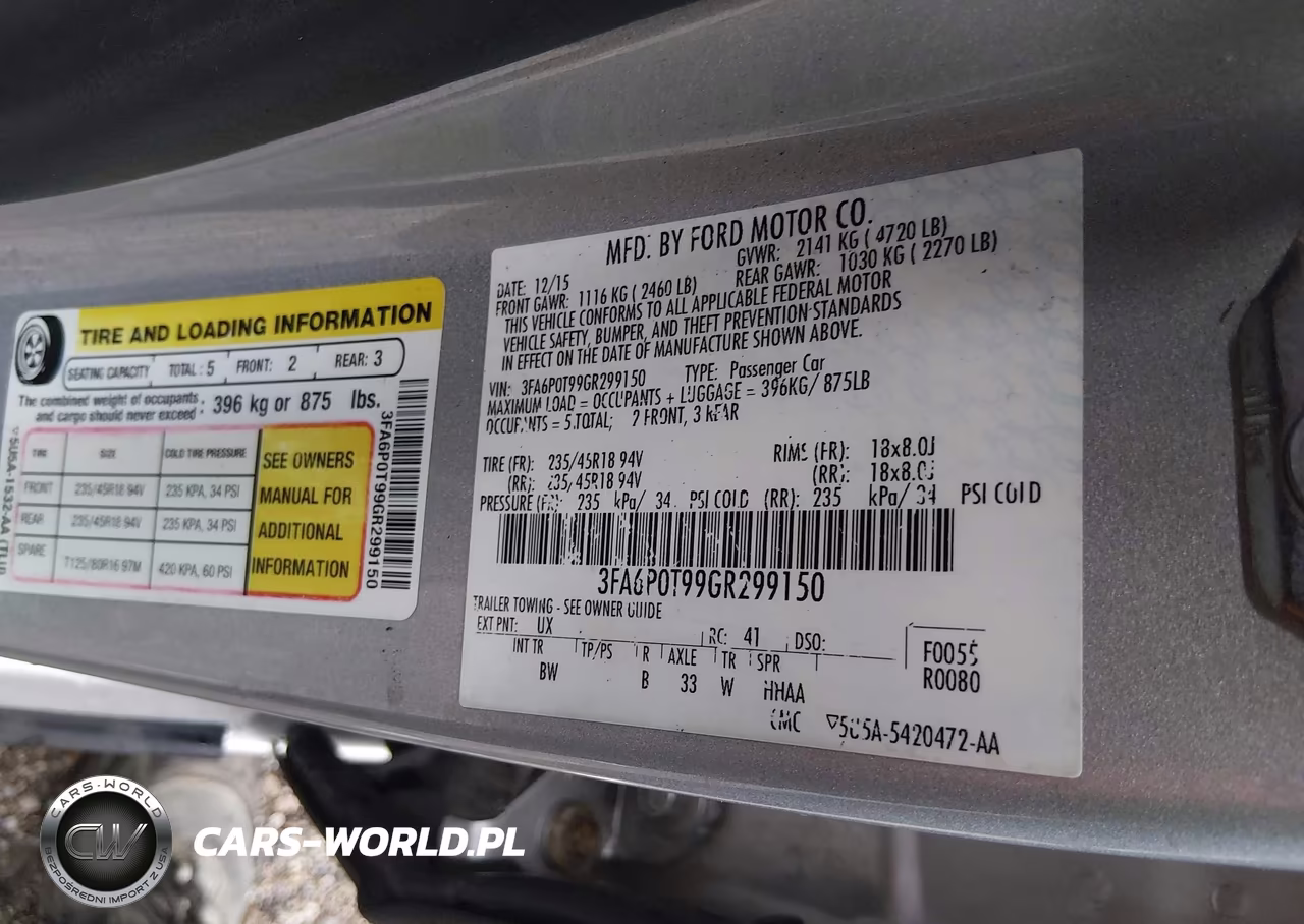 2016 Ford Fusion Se VIN:3FA6P0T99GR299150 - 9