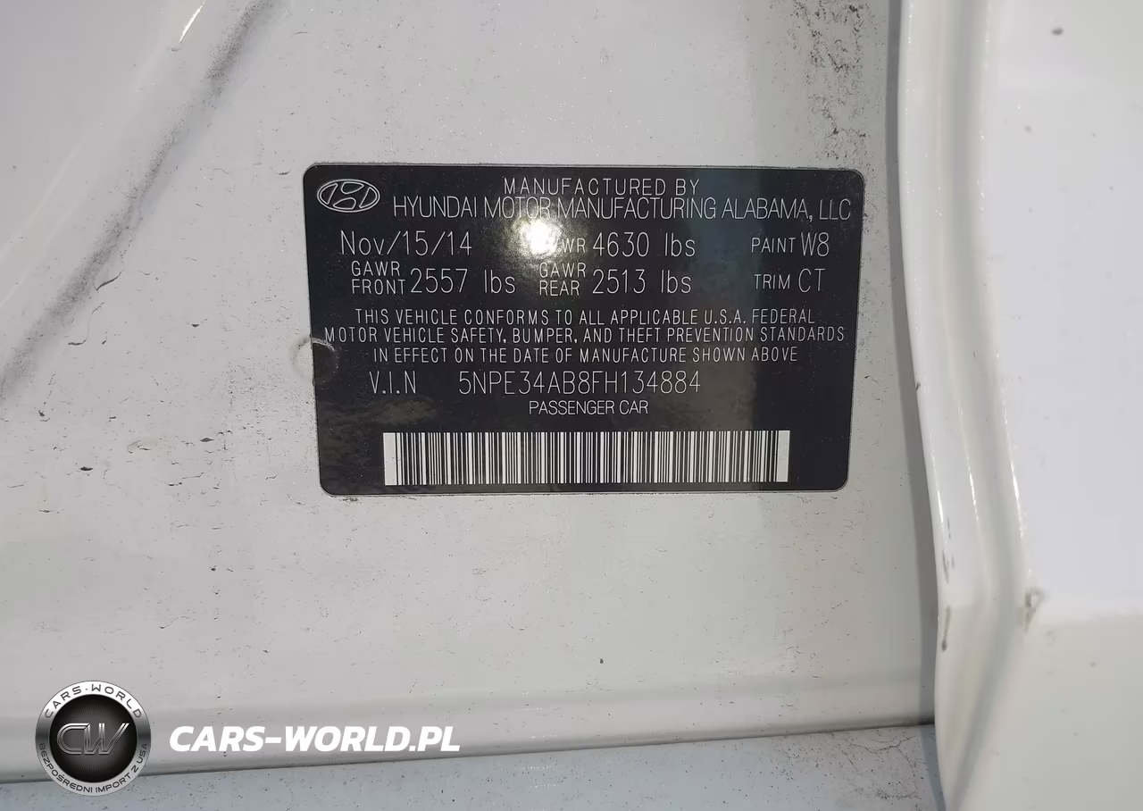 2015 Hyundai Sonata Limited 2.0T VIN:5NPE34AB8FH134884 - 9