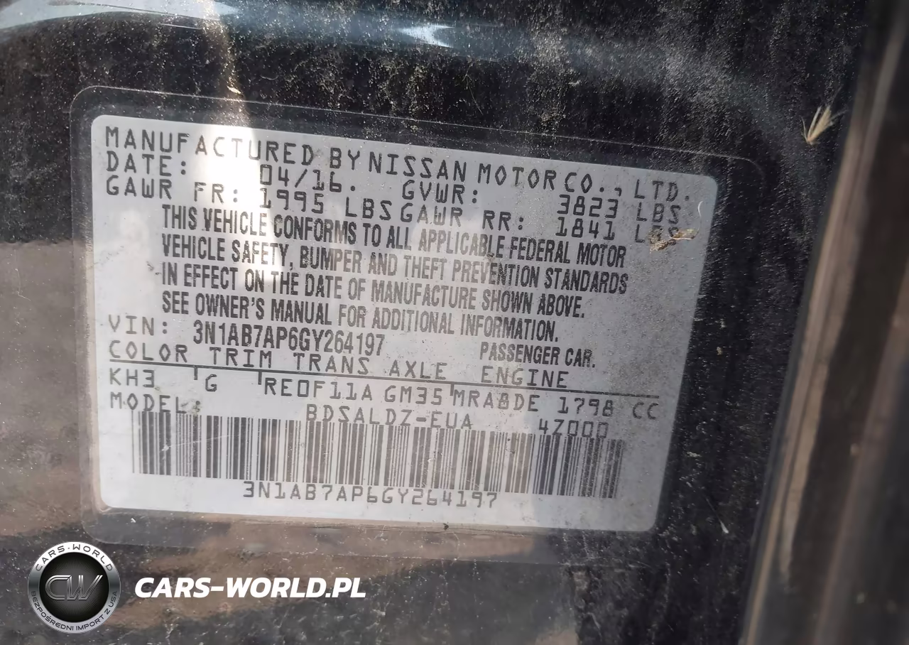 2016 Nissan Sentra Sv VIN:3N1AB7AP6GY264197 - 9