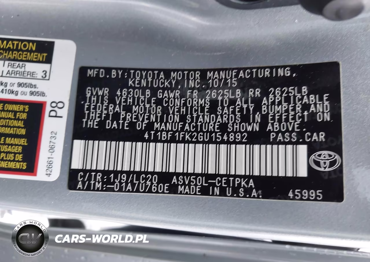 2016 Toyota Camry Xse VIN:4T1BF1FK2GU154892 - 9