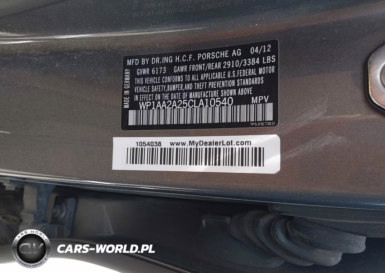 2012 Porsche Cayenne VIN:WP1AA2A25CLA10540 - 9