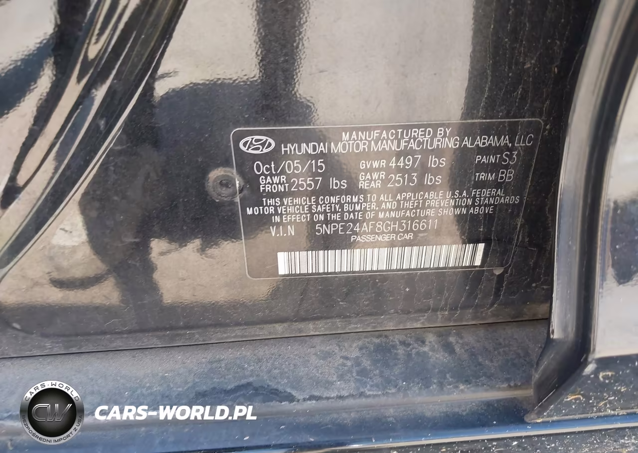2016 Hyundai Sonata Se VIN:5NPE24AF8GH316611 - 9