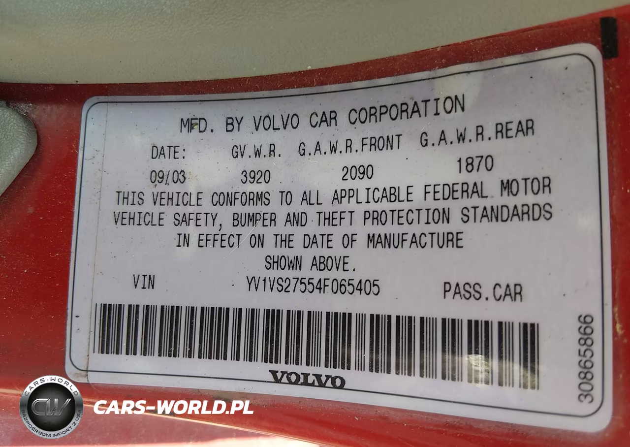 2004 Volvo S40 A-Lse VIN:YV1VS27554F065405 - 9