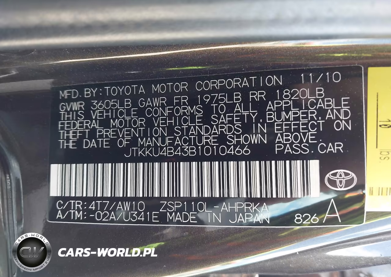 2011 Scion Xd Release Series 3.0 VIN:JTKKU4B43B1010466 - 9