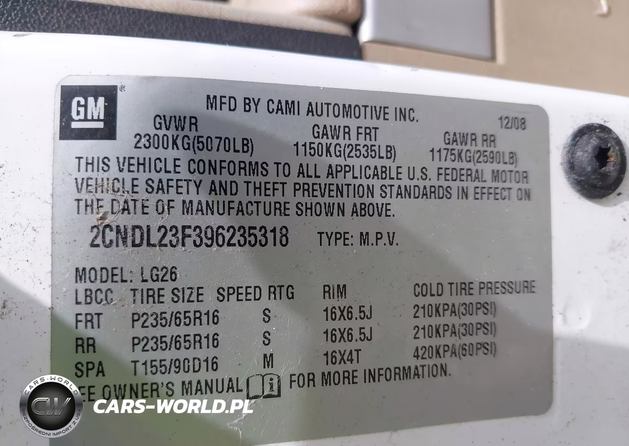 2009 Chevrolet Equinox Ls VIN:2CNDL23F396235318 - 9