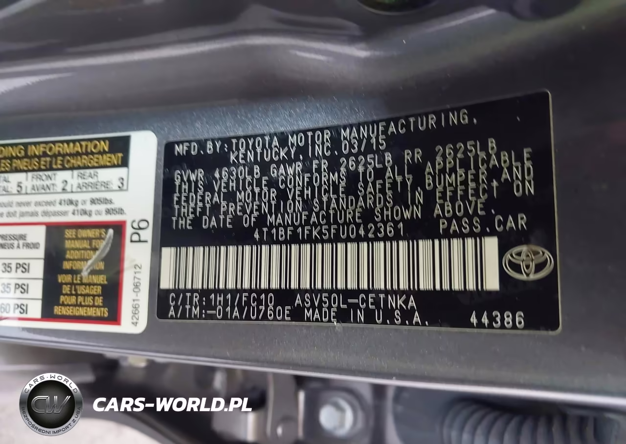 2015 Toyota Camry Le VIN:4T1BF1FK5FU042361 - 9