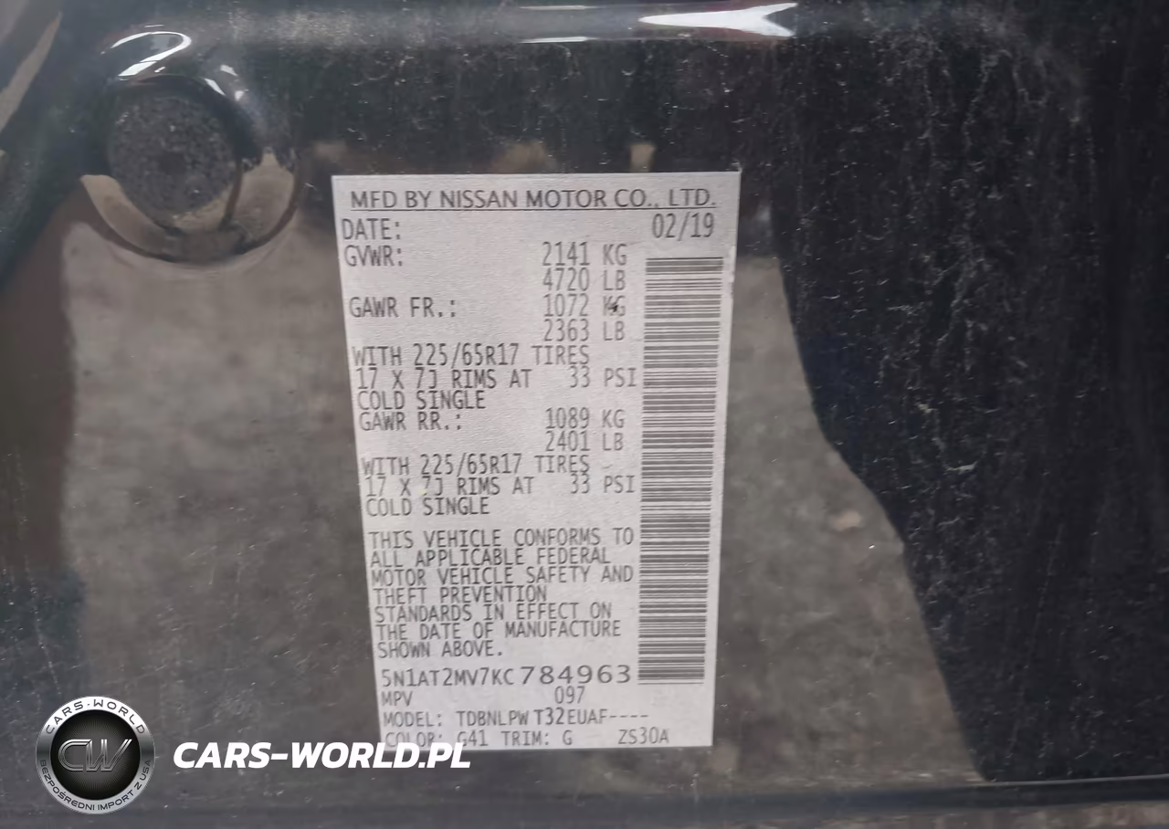 2019 Nissan Rogue S VIN:5N1AT2MV7KC784963 - 9