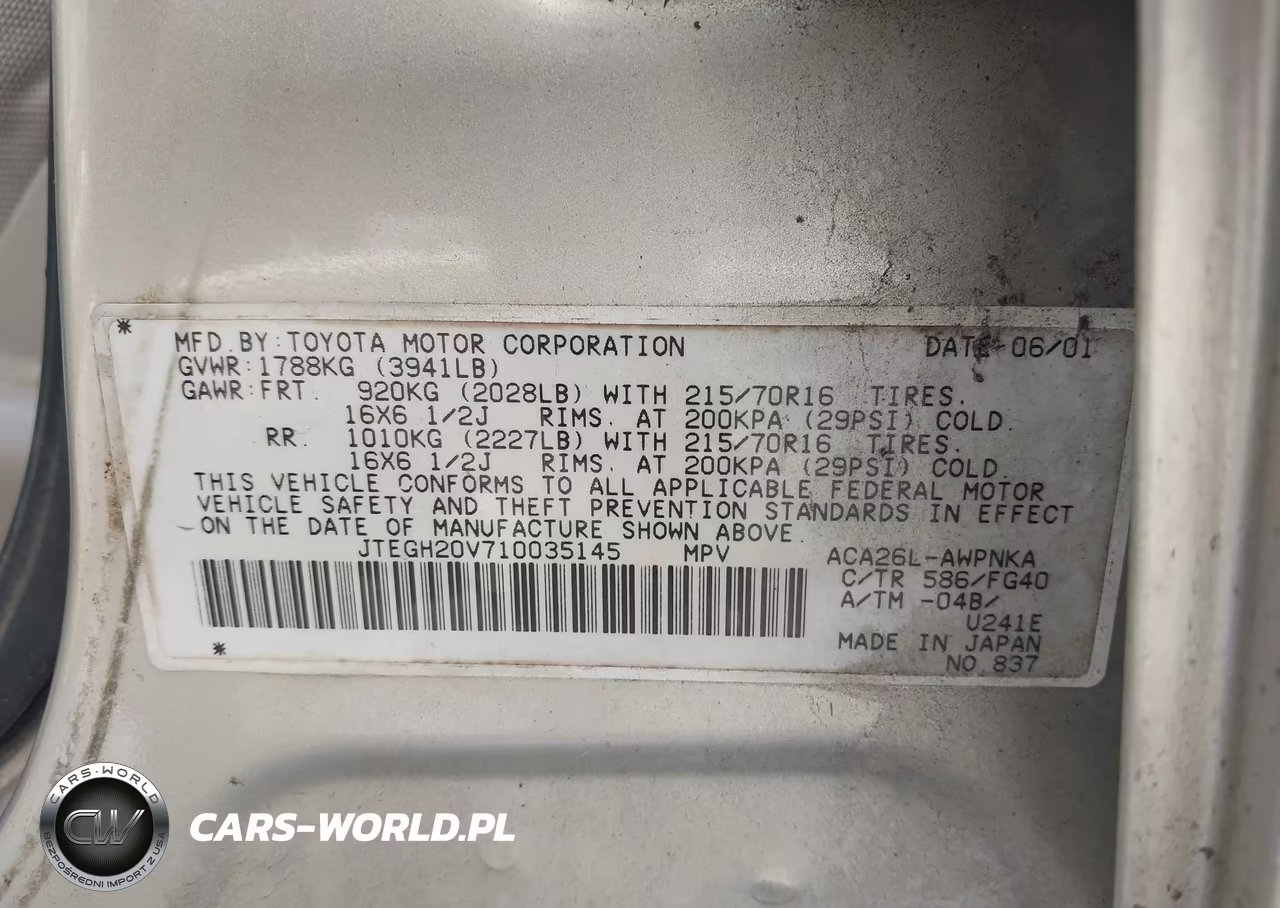 2001 Toyota Rav4 VIN:JTEGH20V710035145 - 9